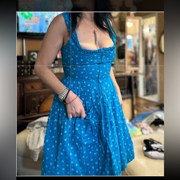 Original Steindl Dress Munchen Salzburg Blue Zip Front 38 - Picture 7 of 12